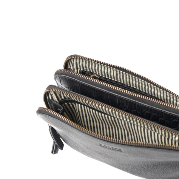 Lola croco - handtas - zwart - Afbeelding 6