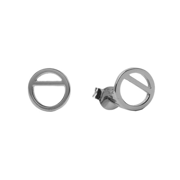Parade – oorbellen – geometrische cirkel/zilver