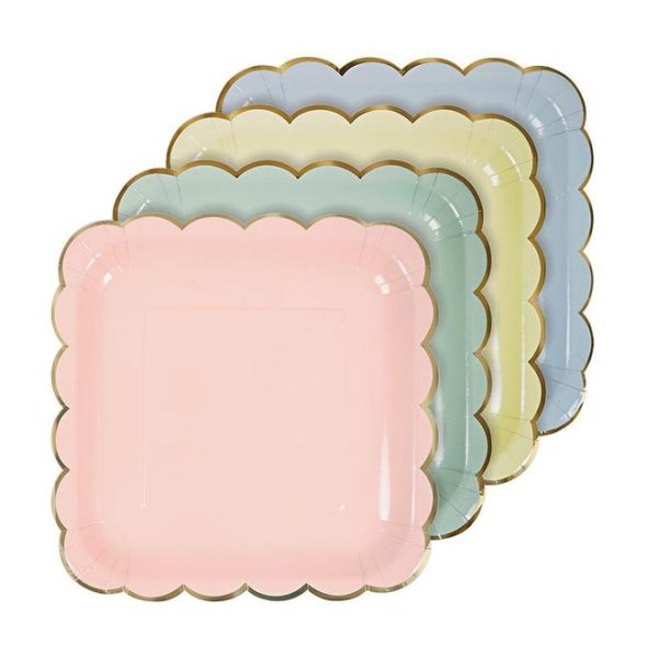 Assortiment borden - pastel - large