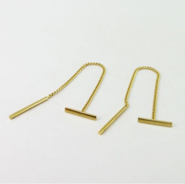 6,5 cm lang - oorbellen - goud