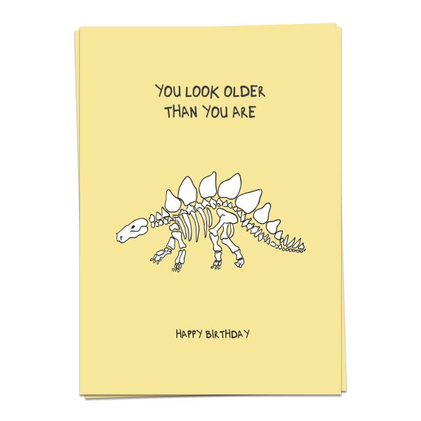 Older dino - wenskaart