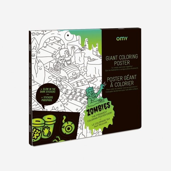 Kleurplaat + stickers - zombie's