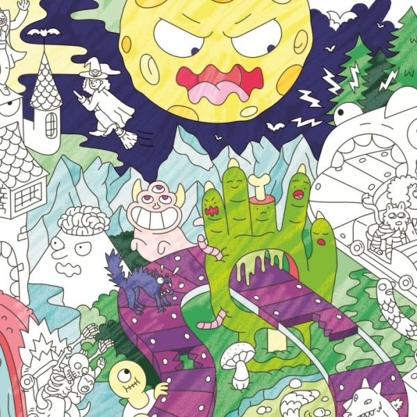 Kleurplaat + stickers - zombie's - Afbeelding 2