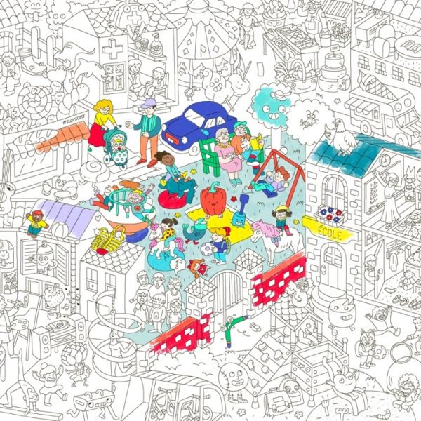 Kleurplaat - kids life - Afbeelding 4