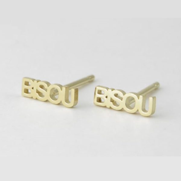 Bisou - oorbellen - goud