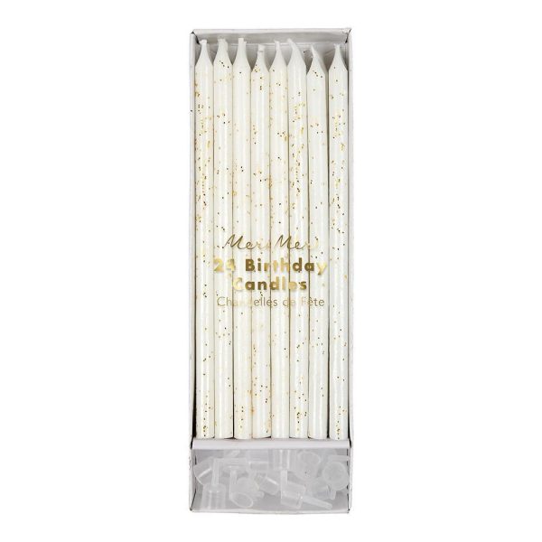 Gouden glitter verjaardagskaarsen
