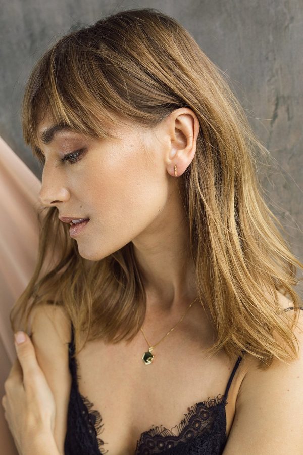 Laurel studs - oorringen - zilver - Afbeelding 2
