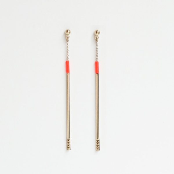 Ethel bis – oorbellen - tangerine