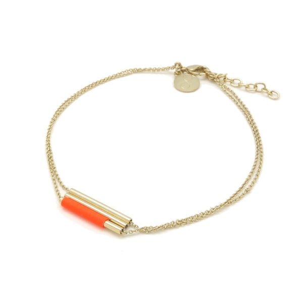 Lines - armband - tangerine