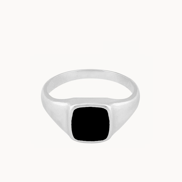 Black dahlia - ring - zilver