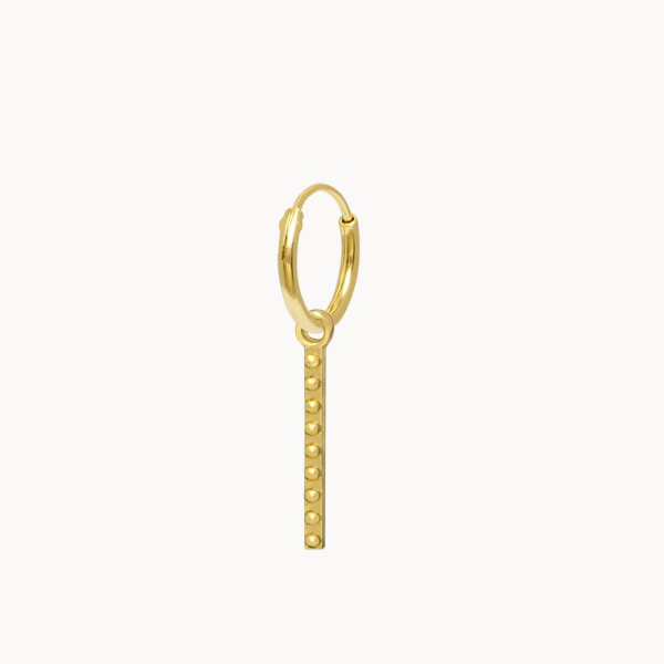 Dotted bar - oorring (1st) - goud