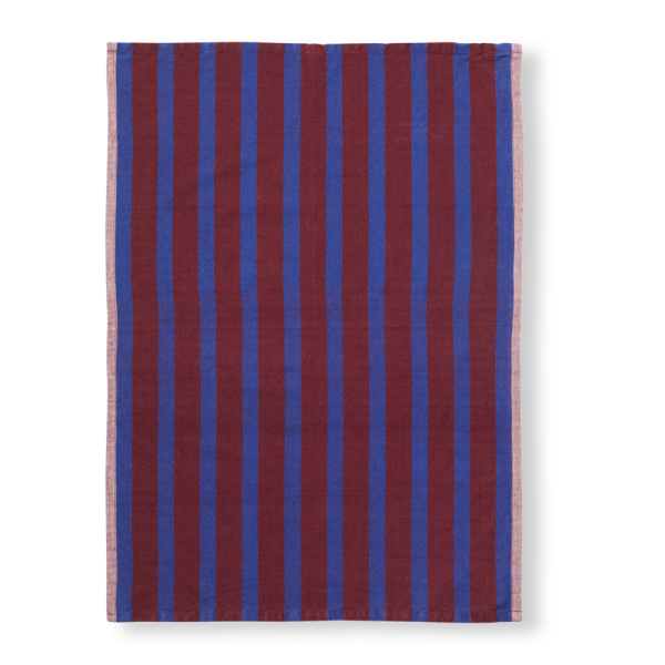 Hale keukenhanddoek - bruin/navy