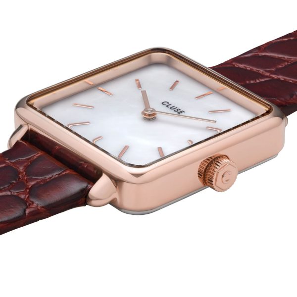 La tétragone leder - rood/rose goud/wit - Afbeelding 4