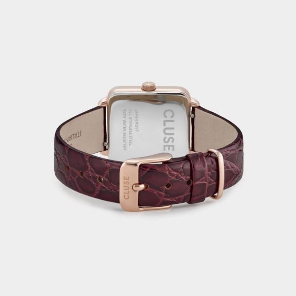 La tétragone leder - rood/rose goud/wit - Afbeelding 2