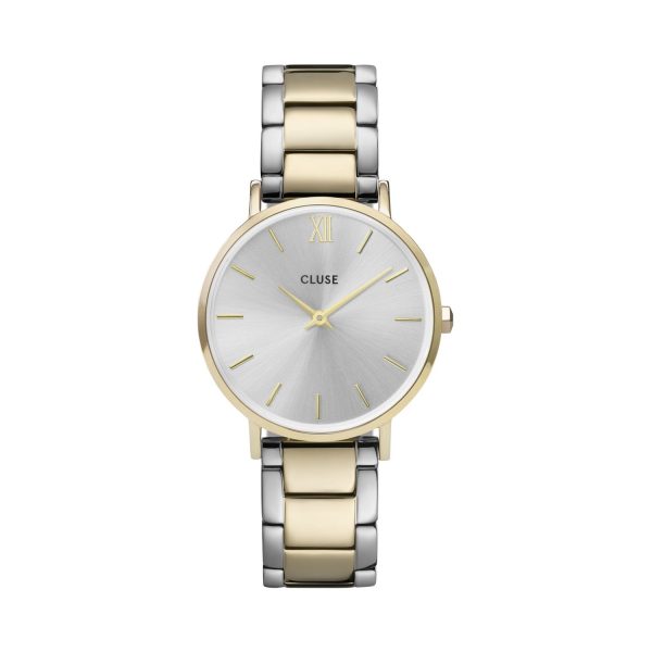 Minuit 3-link – polshorloge – silver/goud/zilver