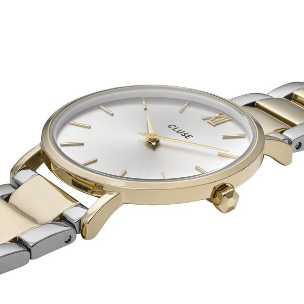 Minuit 3-link – polshorloge – silver/goud/zilver - Afbeelding 2