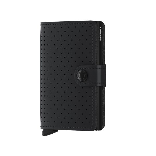 Miniwallet – perforated zwart