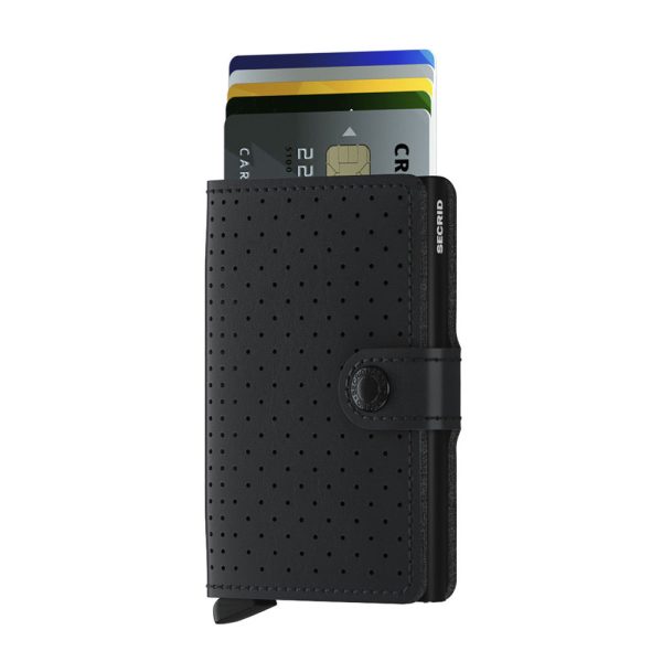 Miniwallet – perforated zwart - Afbeelding 3