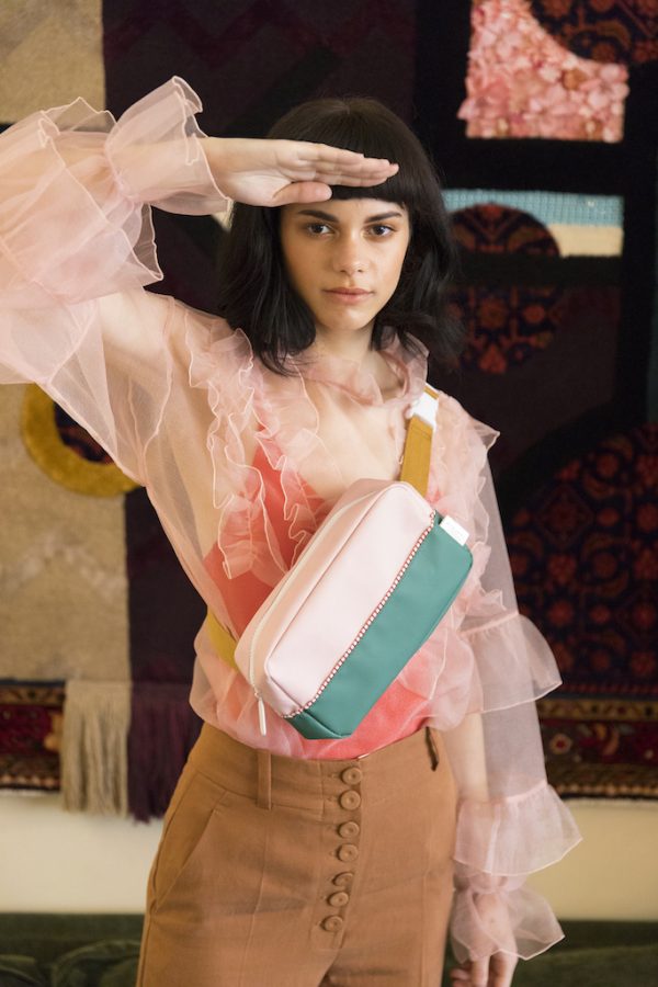 Fanny pack large - groen/roze - Afbeelding 2
