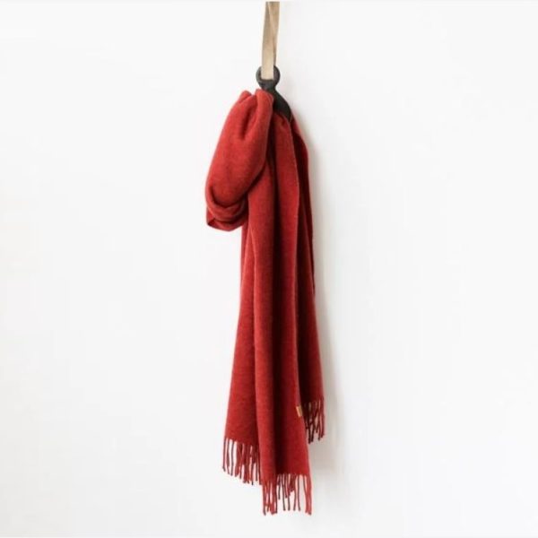 Sjaal rewool - brick