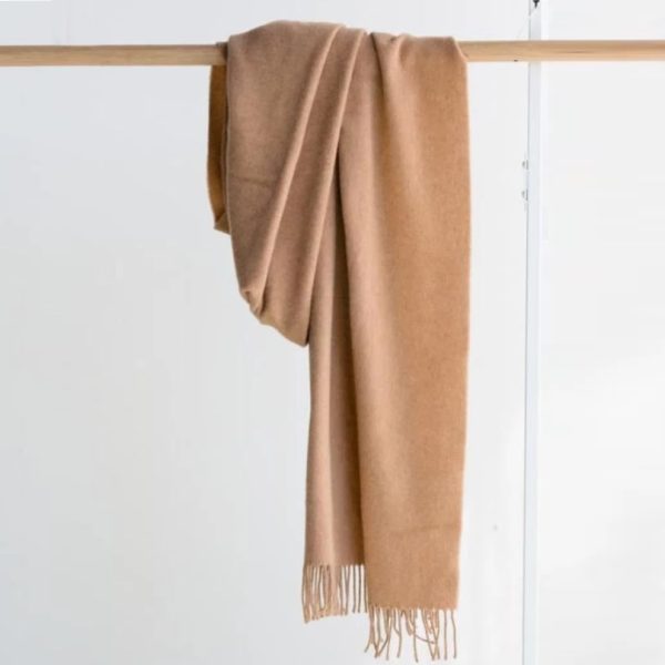 Sjaal rewool - camel