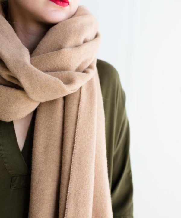 Sjaal rewool - camel - Afbeelding 2