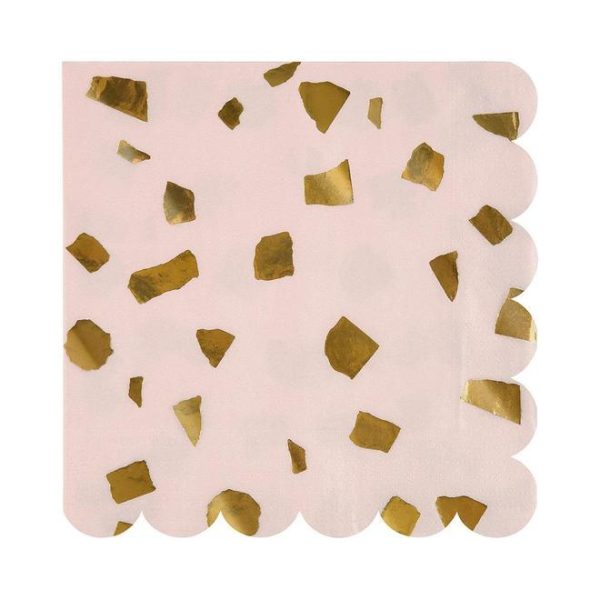 Roze confetti – servet – large