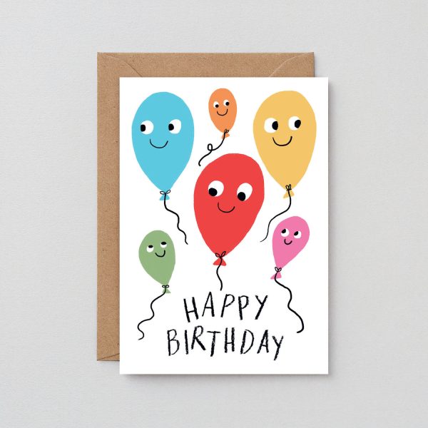 Happy birthday balloons - wenskaart