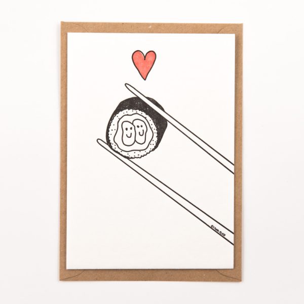 Love sushi - wenskaart