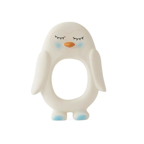 Pinguïn baby - bijtring - wit