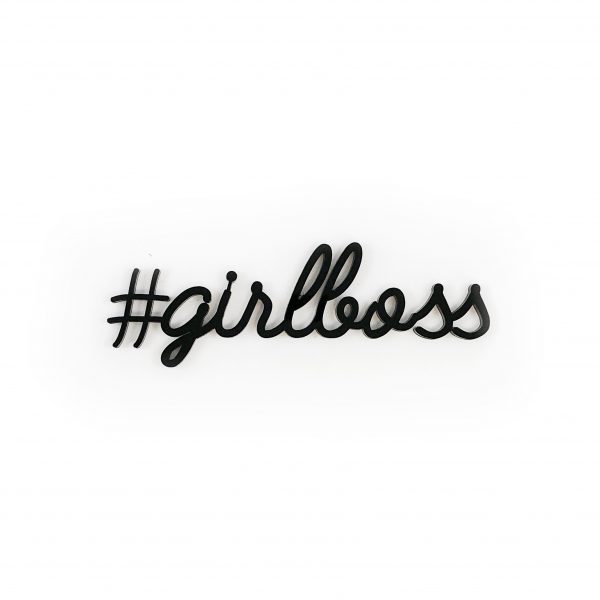 A5 quote - #girlboss - zwart