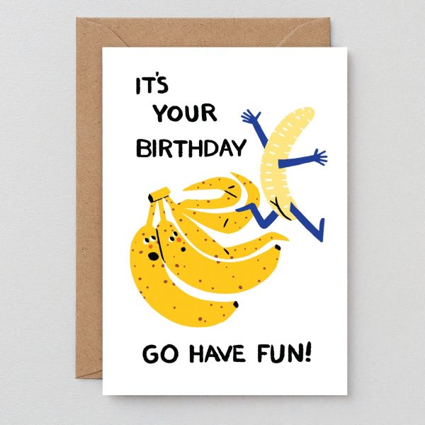 Have fun banana - wenskaart