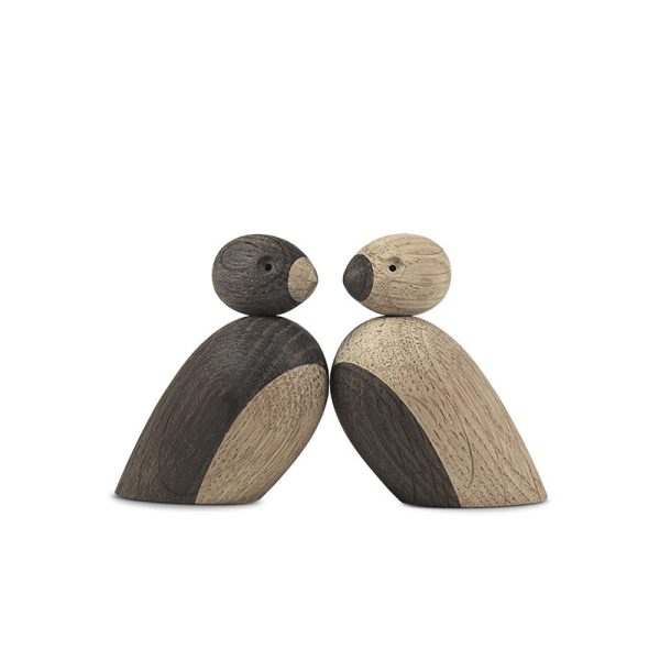 Pair of sparrows - houten figuren