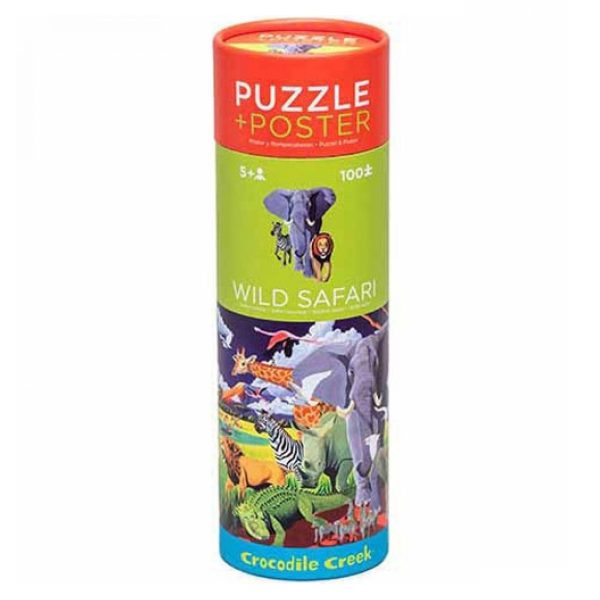 Puzzel + poster - wild safari