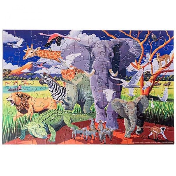 Puzzel + poster - wild safari - Afbeelding 2