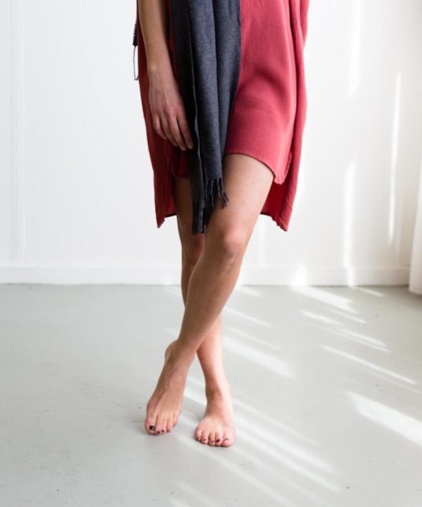 Sjaal rewool - grey - Afbeelding 3