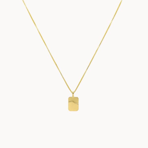 Single wave - ketting- goud