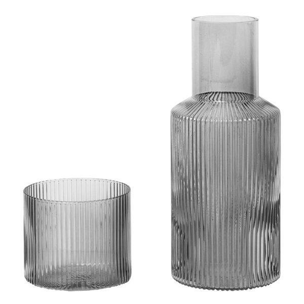 Ripple - karaf set - small/smoked