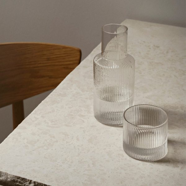 Ripple carafe set - karaf - clear