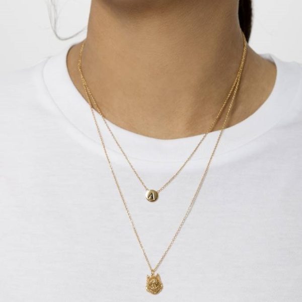 Letter A tot Z - ketting - goud - Afbeelding 2
