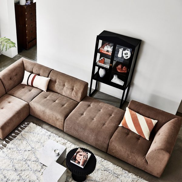 Striped - velvet kussen - peach - Afbeelding 5