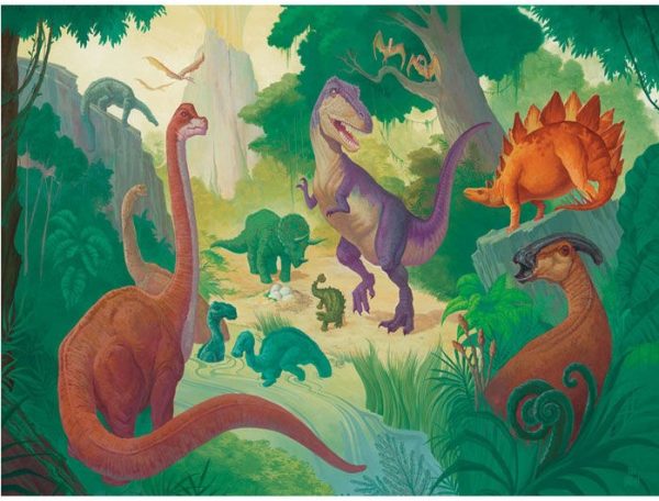 Puzzel + poster - dinosaurus - 100 stukjes - Afbeelding 2