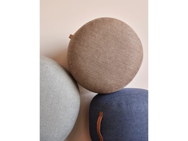 Herringbone - poef - bruin - Afbeelding 2