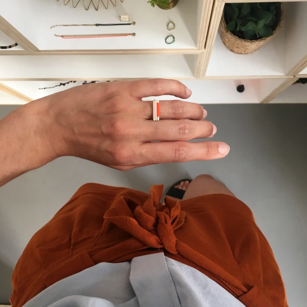 Lines - Ring - tangerine - Afbeelding 2