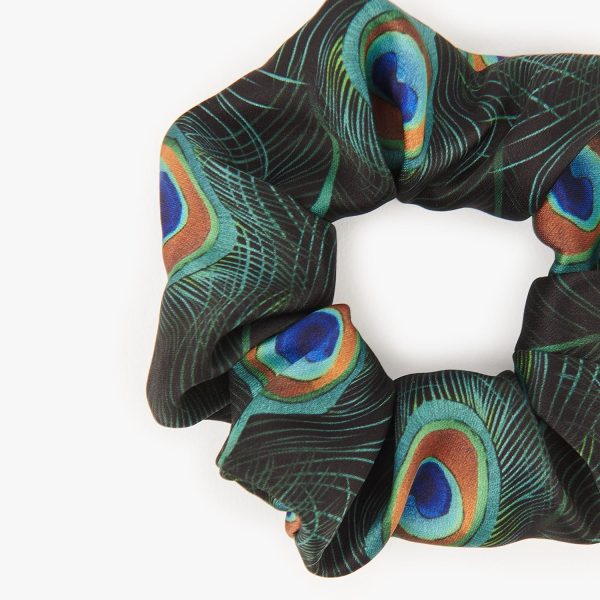 wouf peacock scrunchies