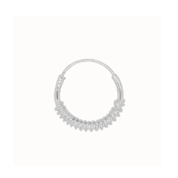 Threaded hoop - oorring - zilver