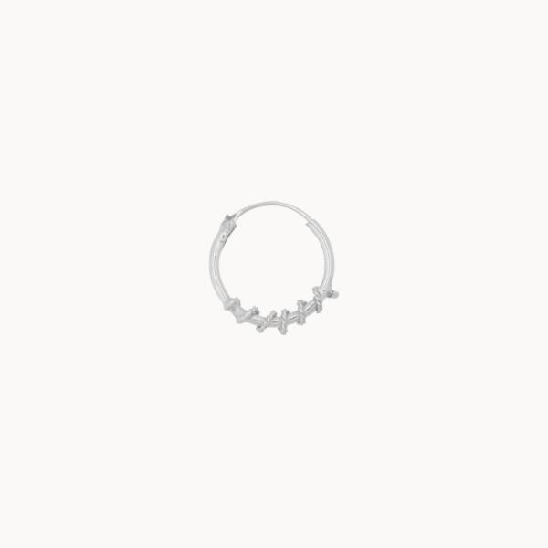 Wired hoop - oorring (1st) - zilver