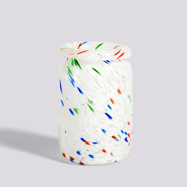 Splash vase roll neck medium - vaas - white dot - Afbeelding 3