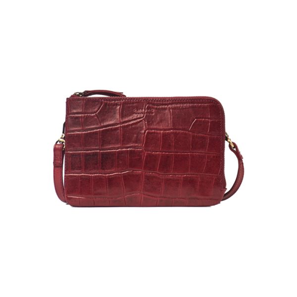 Lola - handtas - ruby classic croco leather - Afbeelding 4