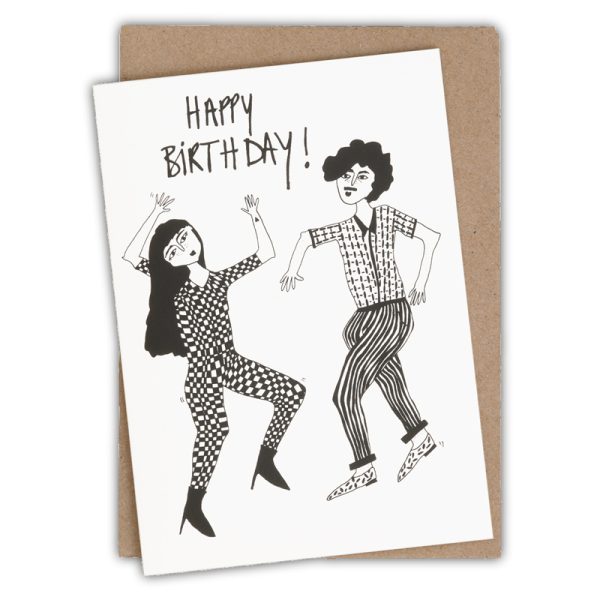 Dancing couple - wenskaart